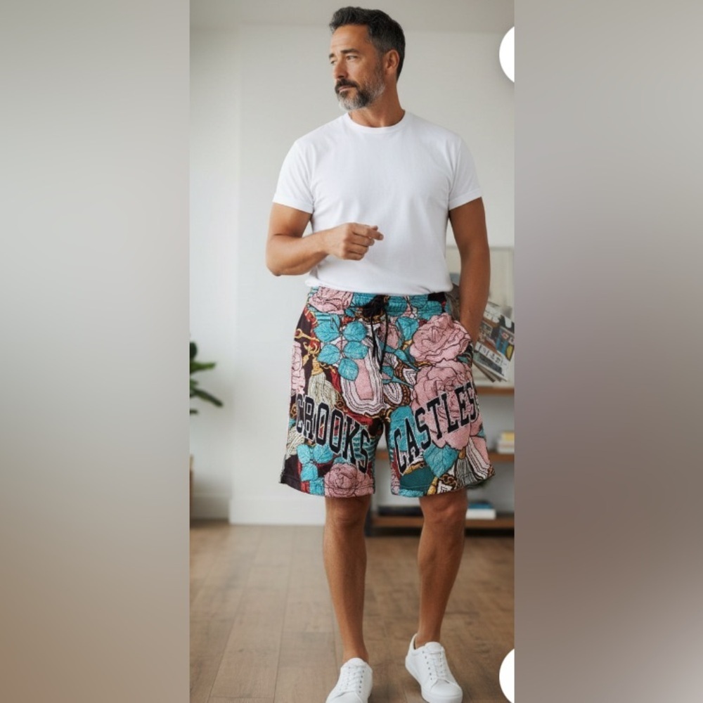 nwt-Crooks Castle Los Angeles based Company, Versace, print shorts men’s medium